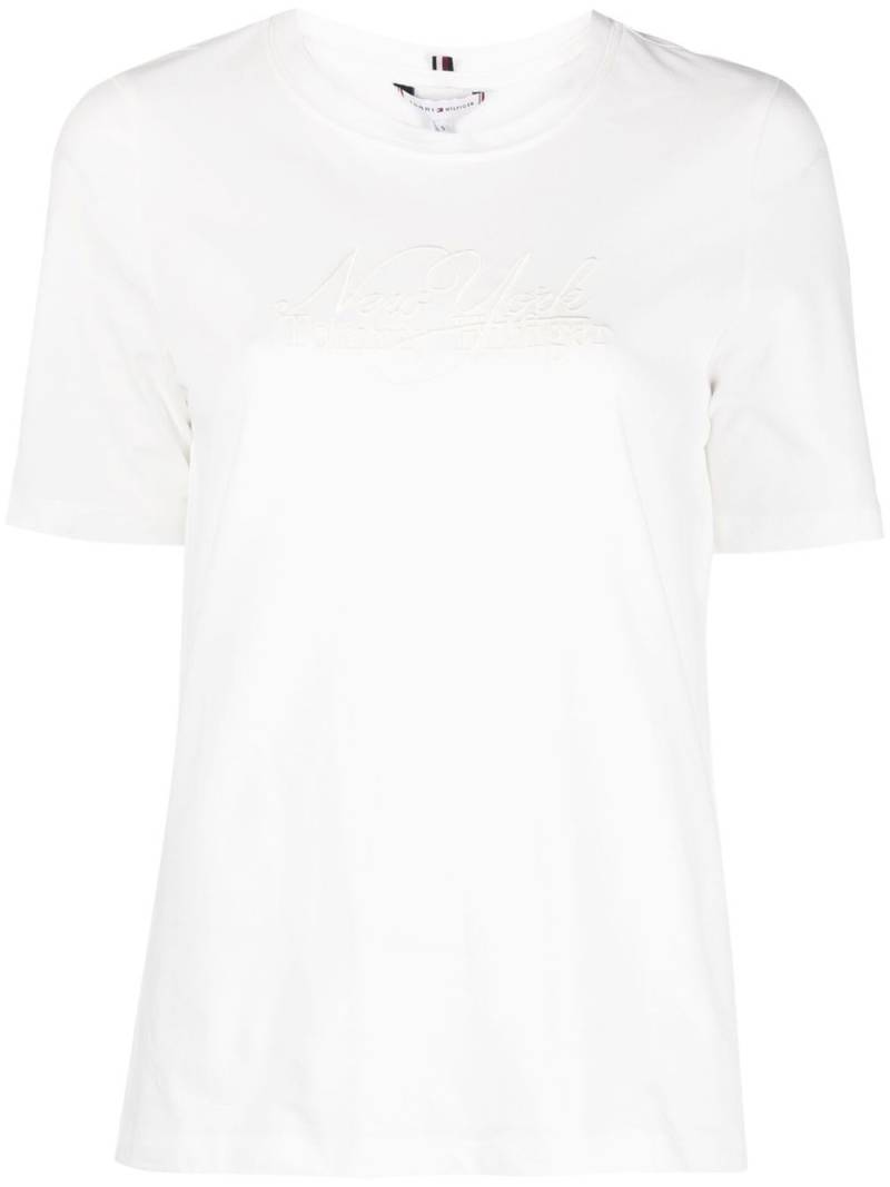 Tommy Hilfiger embroidered New York T-shirt - White von Tommy Hilfiger