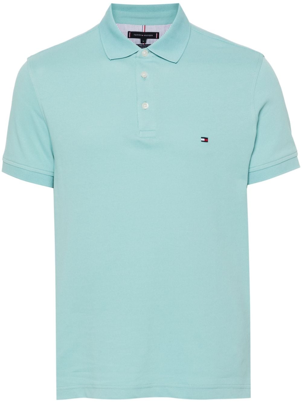 Tommy Hilfiger embroidered-logo piqué polo shirt - Blue von Tommy Hilfiger