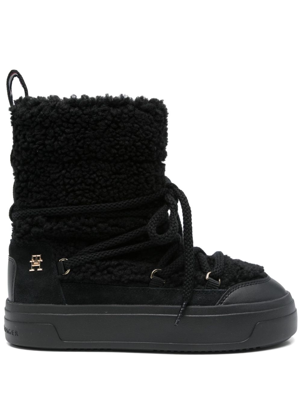 Tommy Hilfiger faux-shearling ankle boots - Black von Tommy Hilfiger