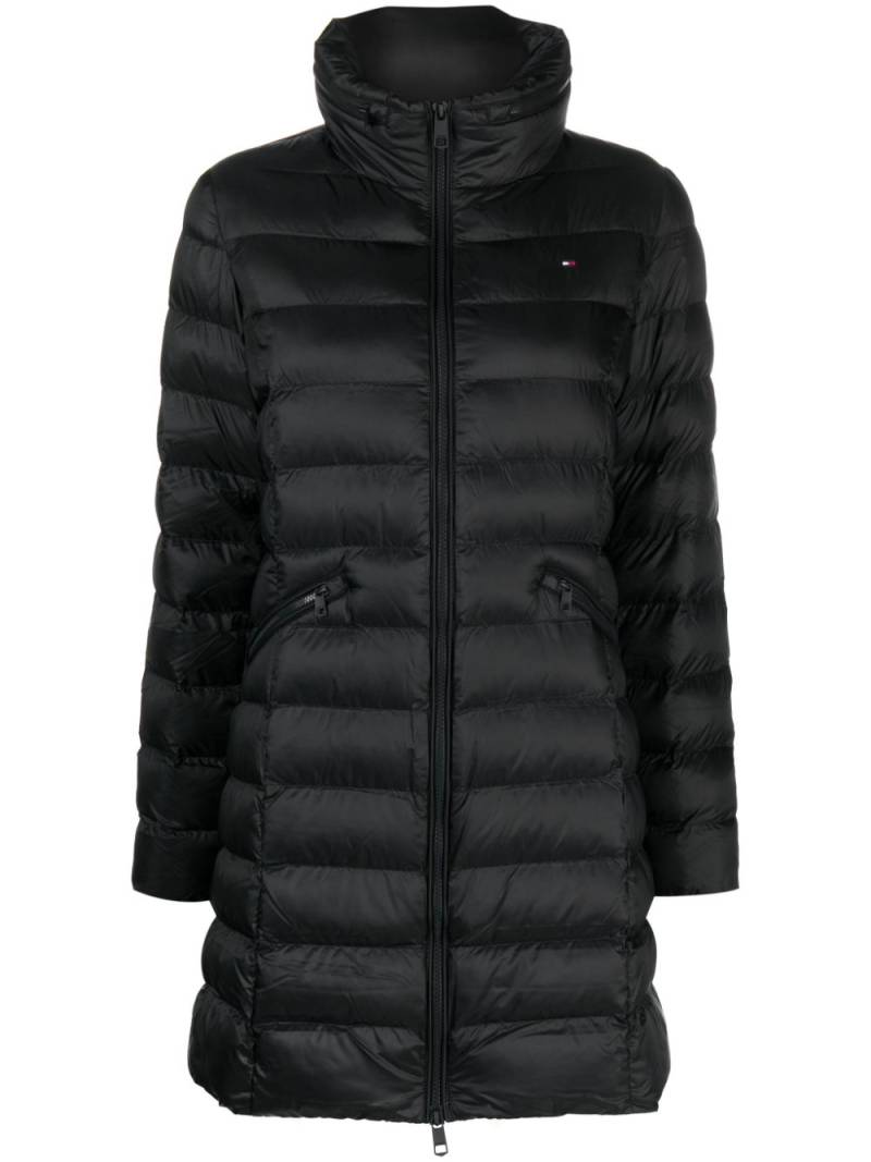 Tommy Hilfiger funnel-neck zip-up puffer coat - Black von Tommy Hilfiger