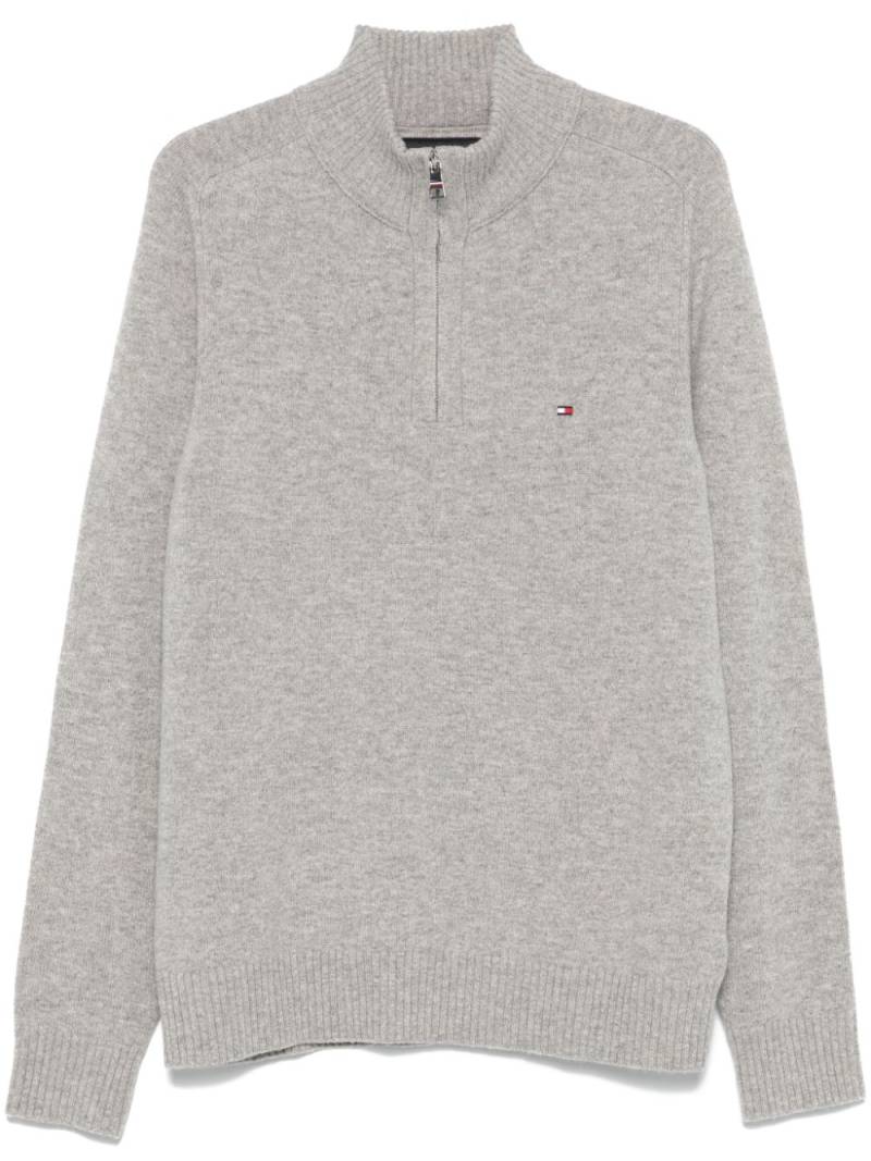 Tommy Hilfiger half-zip wool sweater - Grey von Tommy Hilfiger