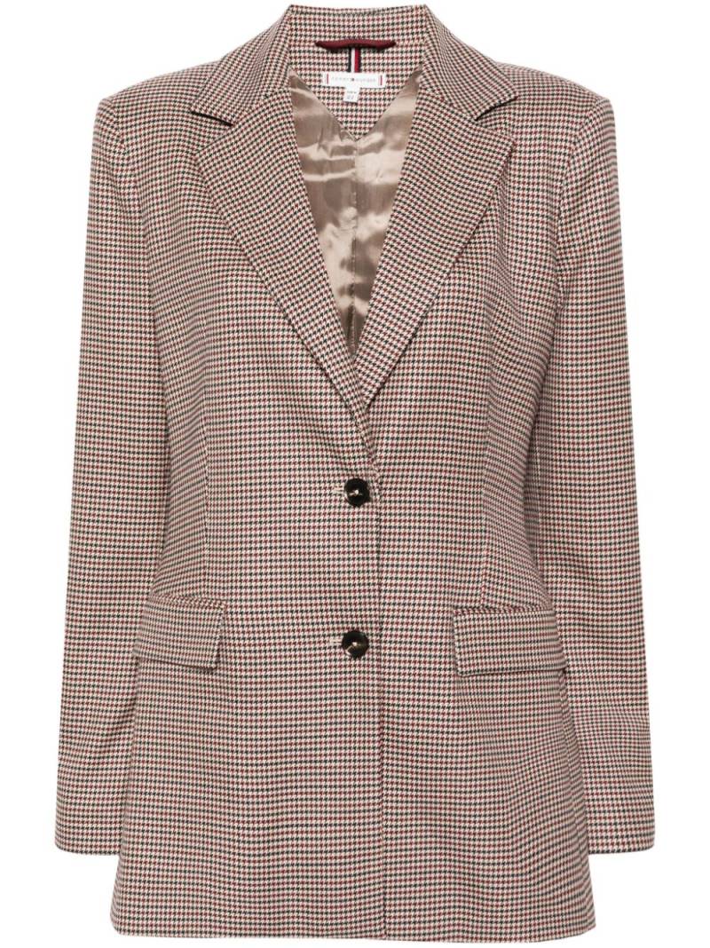 Tommy Hilfiger houndstooth-pattern single-breasted blazer - Neutrals von Tommy Hilfiger