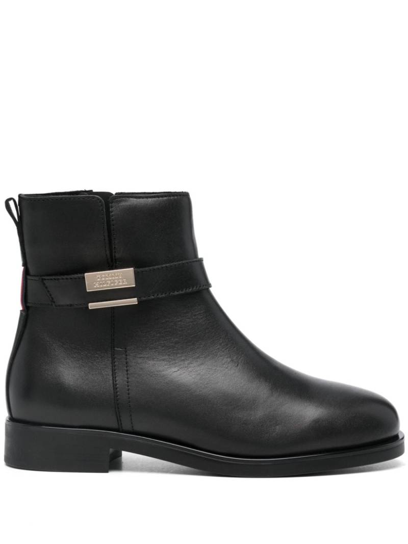 Tommy Hilfiger leather boots - Black von Tommy Hilfiger