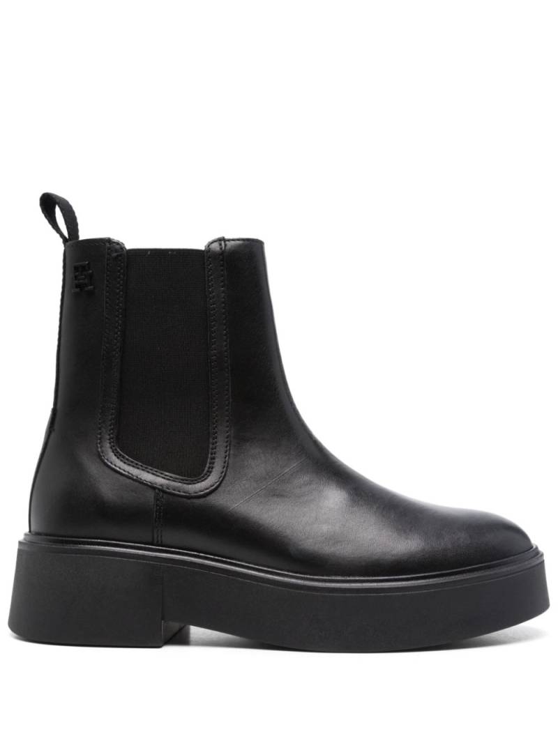 Tommy Hilfiger leather boots - Black von Tommy Hilfiger