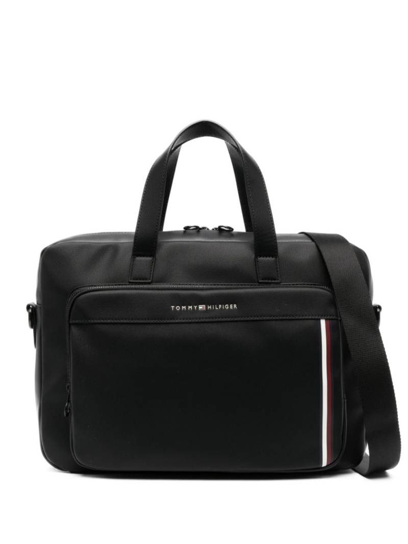 Tommy Hilfiger leather laptop bag - Black von Tommy Hilfiger