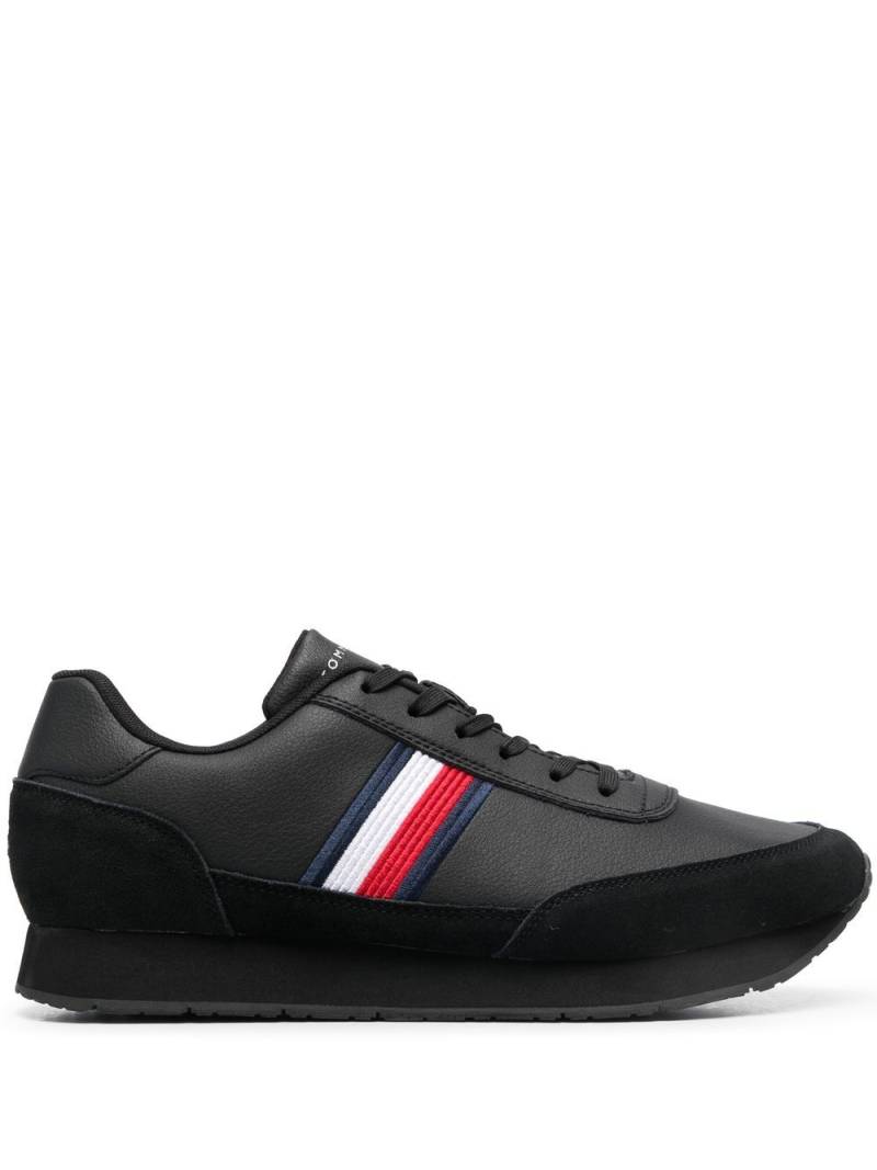 Tommy Hilfiger leather low-top sneakers - Black von Tommy Hilfiger