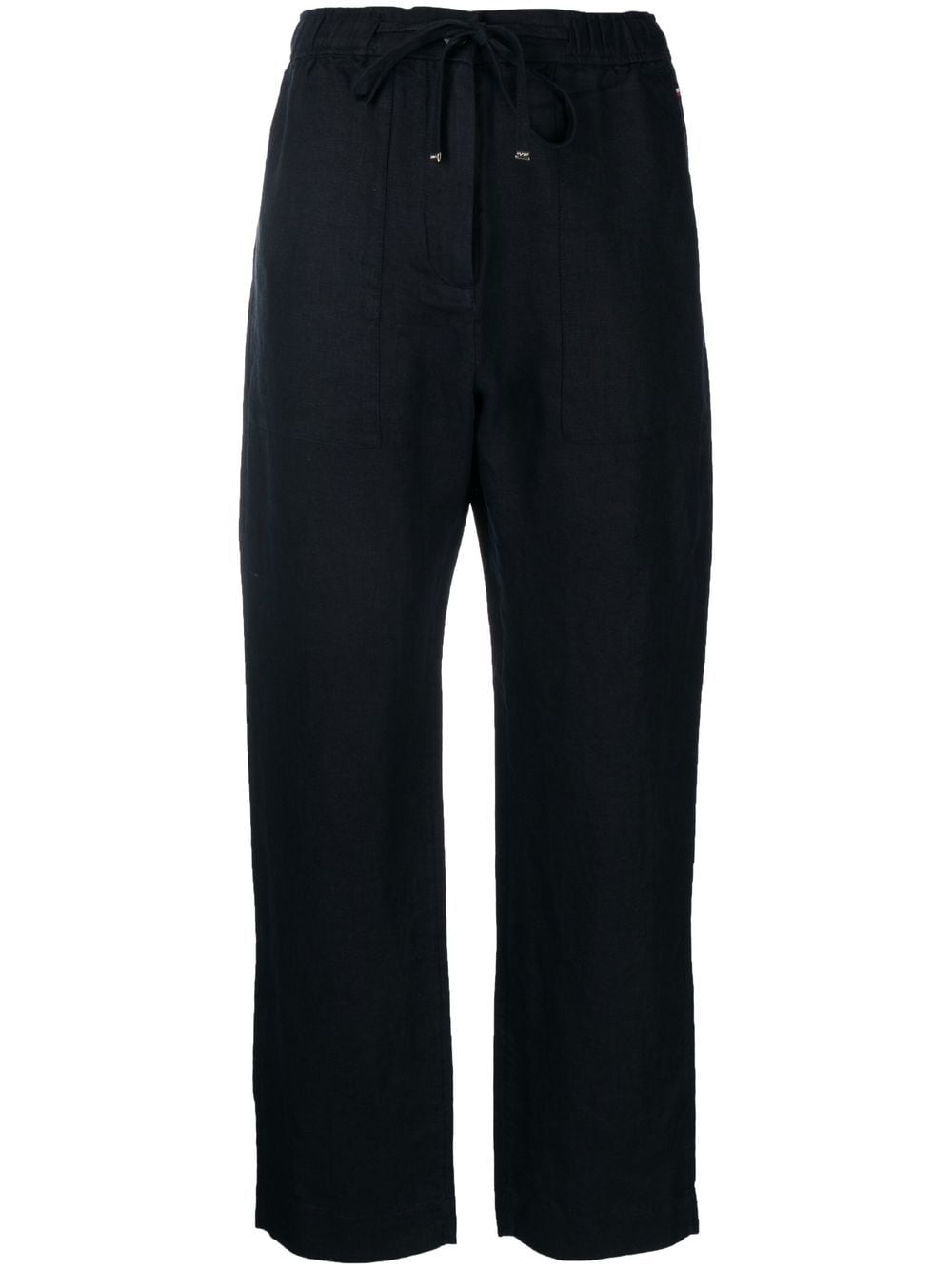 Tommy Hilfiger linen boyfriend tapered trousers - Blue von Tommy Hilfiger