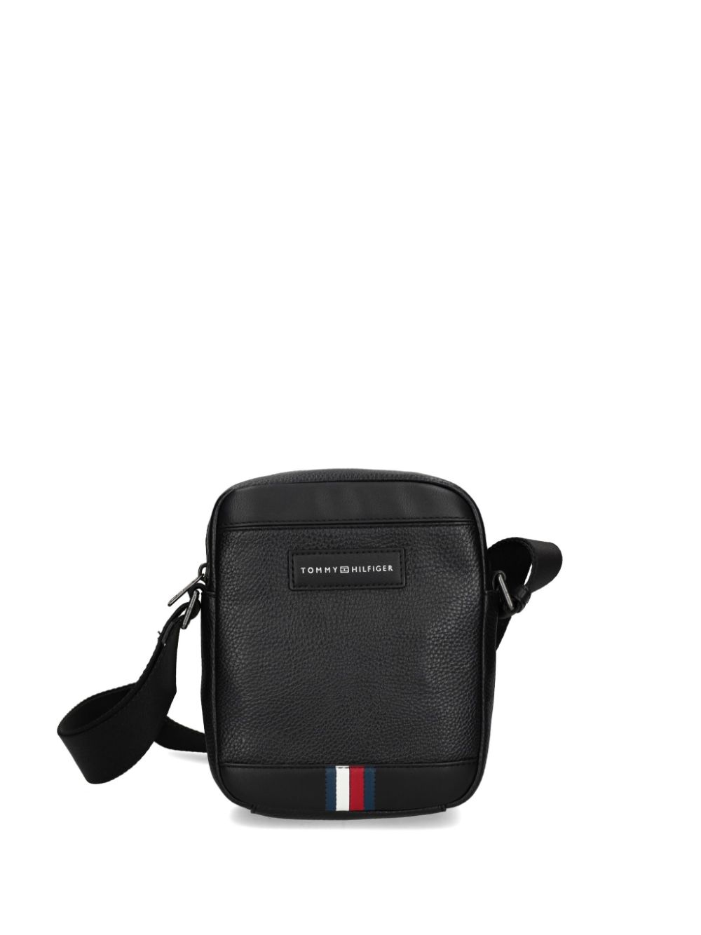 Tommy Hilfiger logo-appliqué messenger bag - Black von Tommy Hilfiger