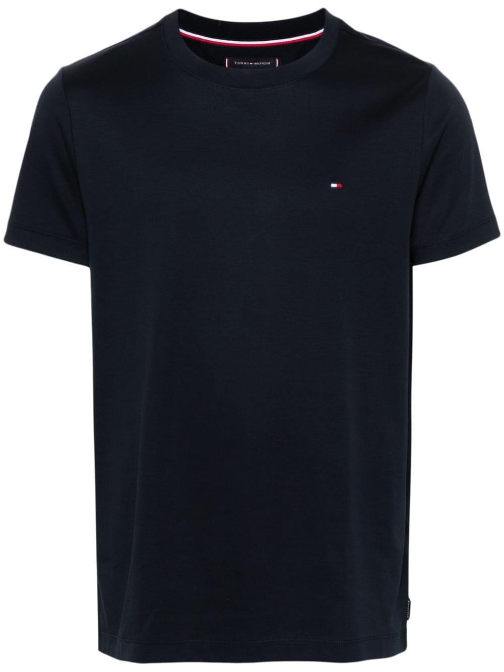 Tommy Hilfiger logo-embroidered T-shirt - Blue von Tommy Hilfiger