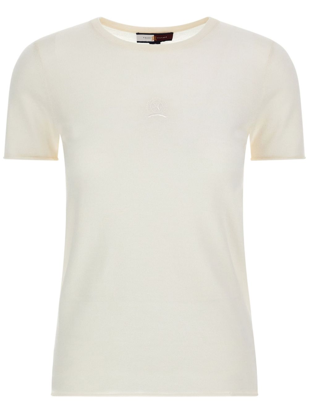 Tommy Hilfiger logo-embroidered T-shirt - Neutrals von Tommy Hilfiger