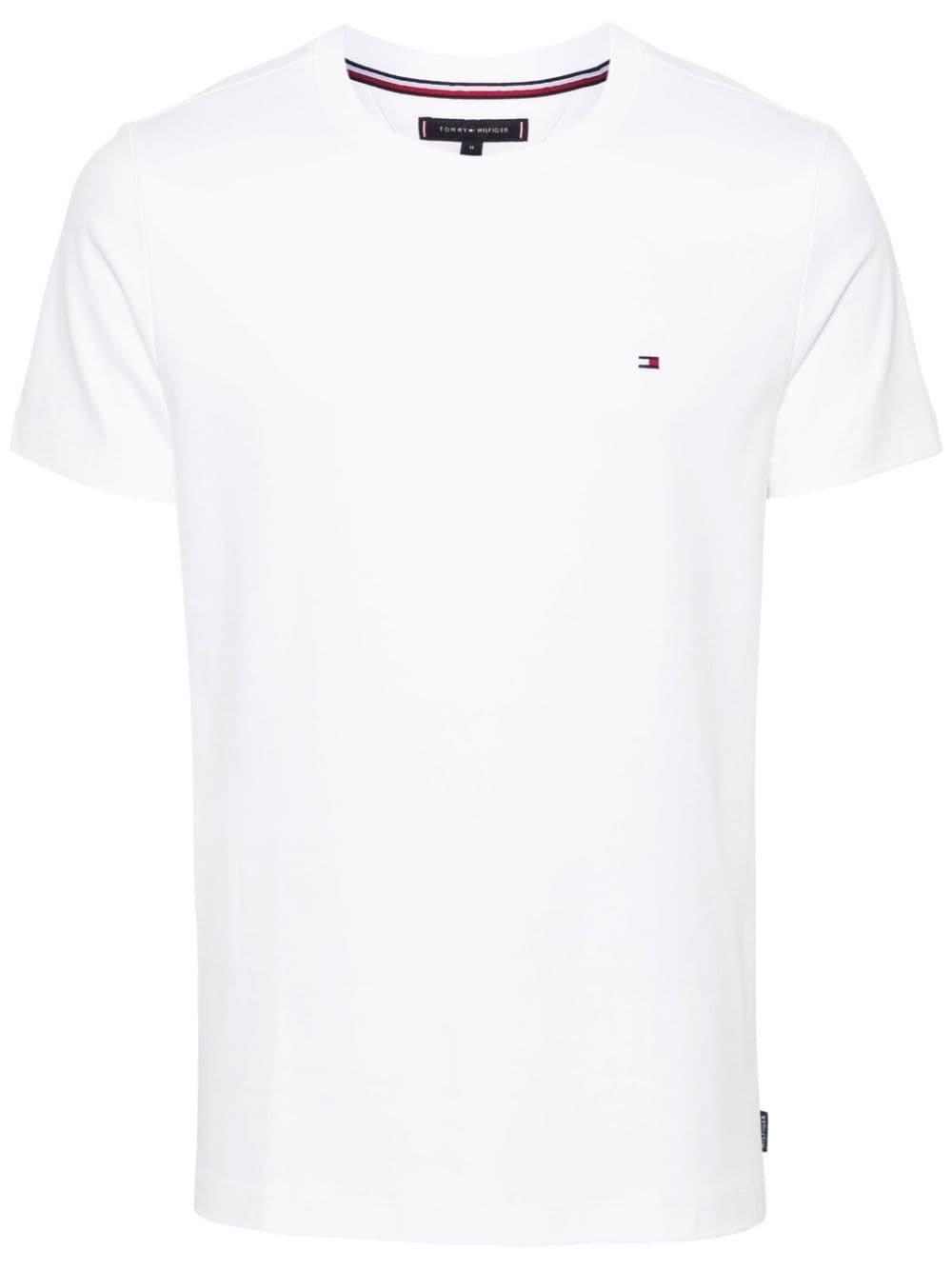 Tommy Hilfiger logo-embroidered T-shirt - White von Tommy Hilfiger