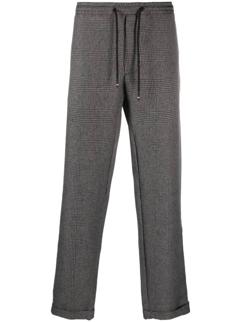 Tommy Hilfiger logo-embroidered checked trousers - Grey von Tommy Hilfiger