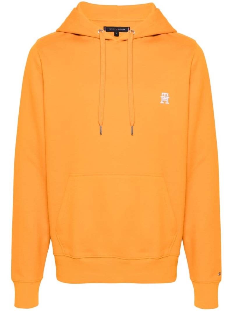 Tommy Hilfiger logo-embroidered cotton blend hoodie - Orange von Tommy Hilfiger