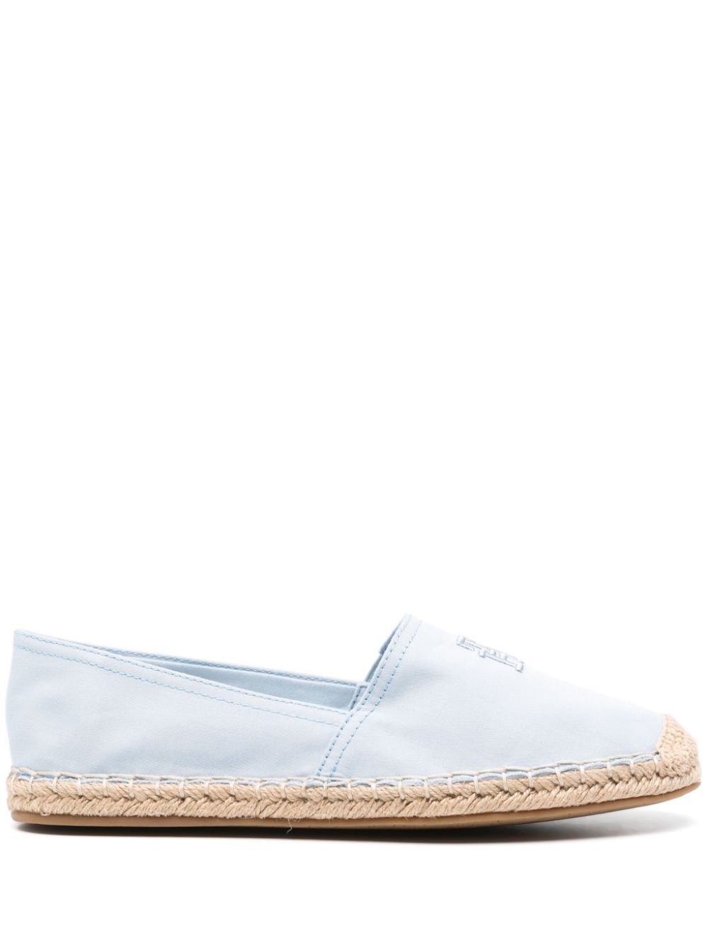 Tommy Hilfiger logo-embroidered cotton espadrilles - Blue von Tommy Hilfiger