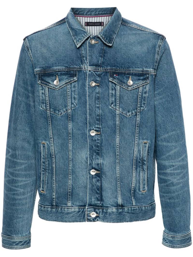 Tommy Hilfiger logo-embroidered denim jacket - Blue von Tommy Hilfiger