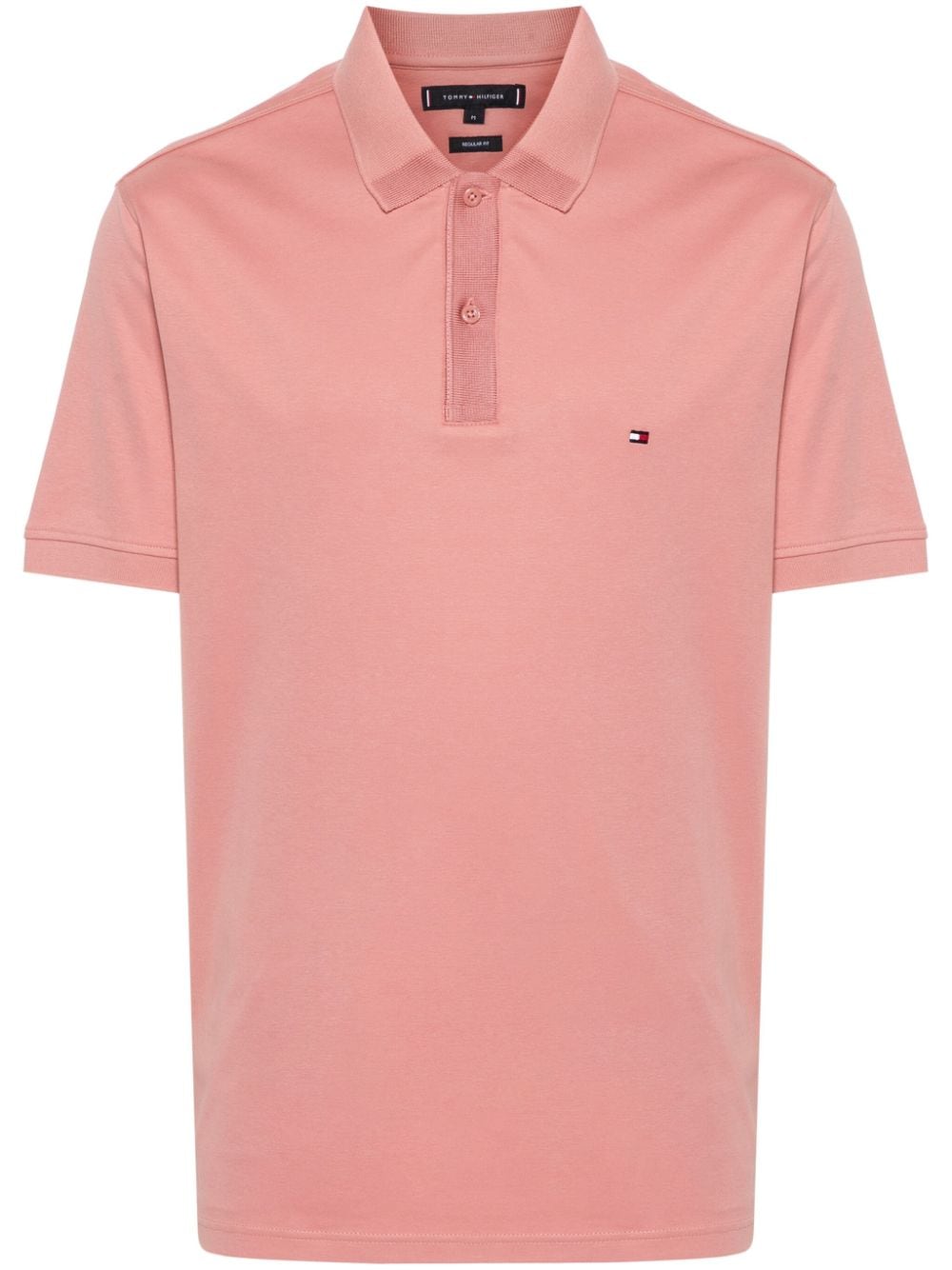 Tommy Hilfiger logo-embroidered organic cotton polo shirt - Pink von Tommy Hilfiger