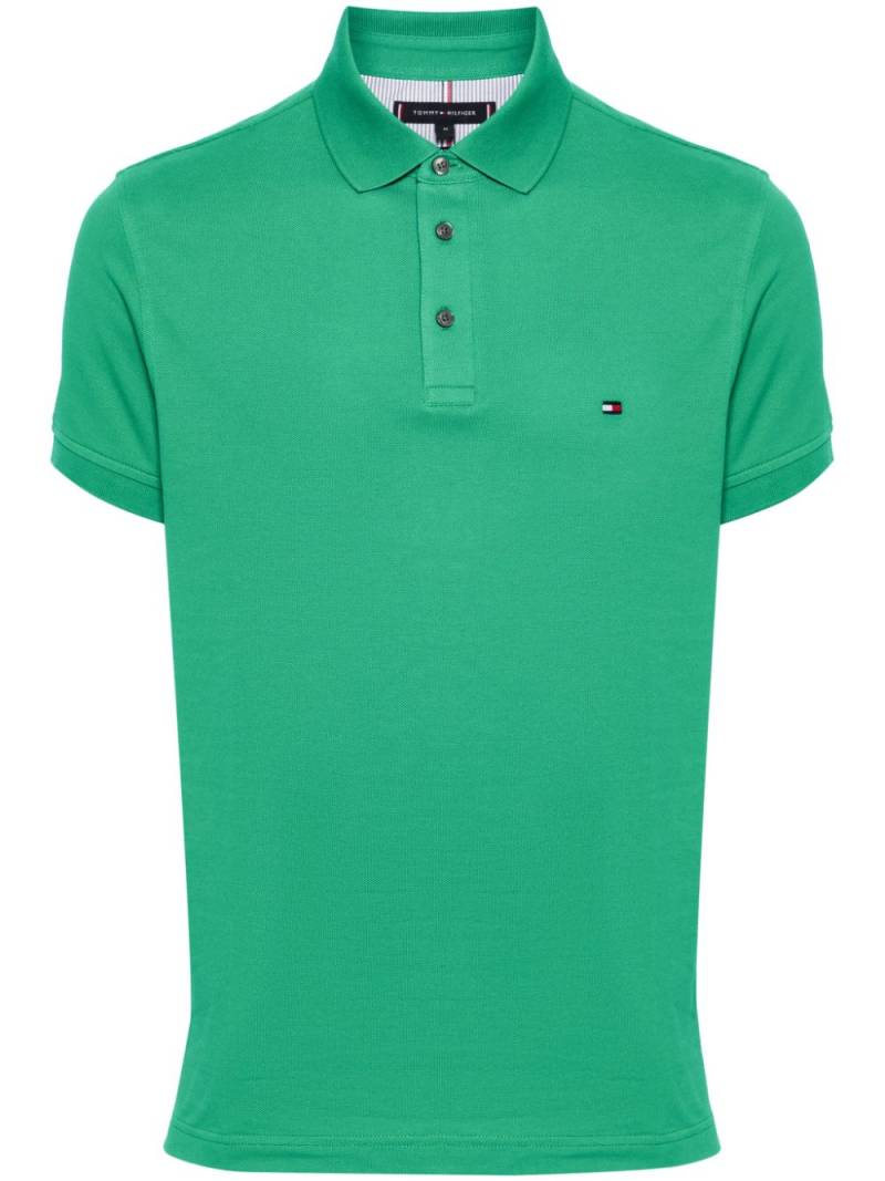 Tommy Hilfiger logo-embroidered polo shirt - Green von Tommy Hilfiger