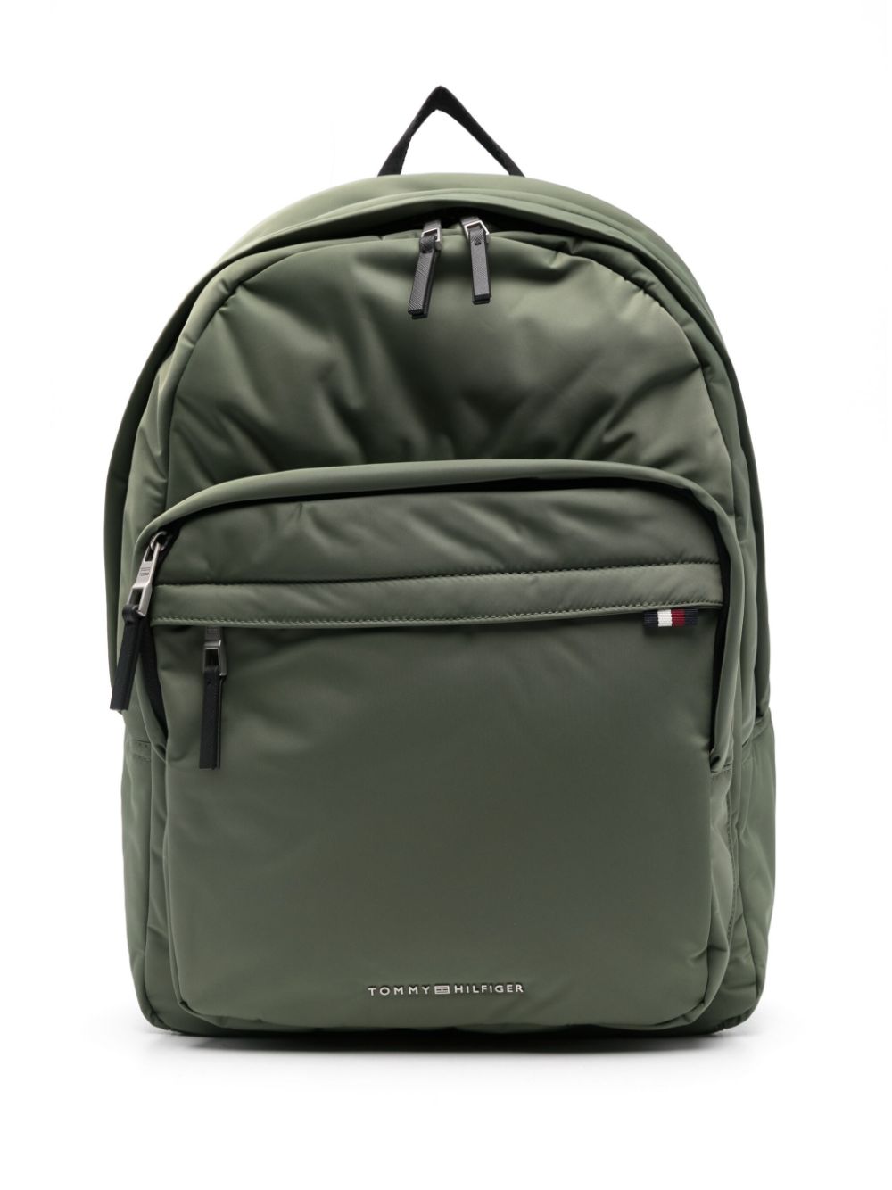 Tommy Hilfiger logo-lettering backpack - Green von Tommy Hilfiger