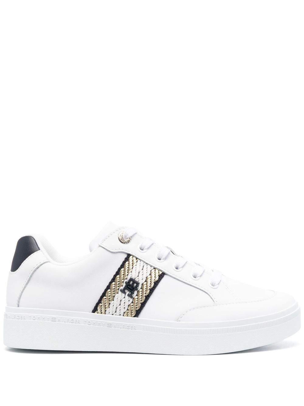 Tommy Hilfiger logo-patch low-top sneakers - White von Tommy Hilfiger