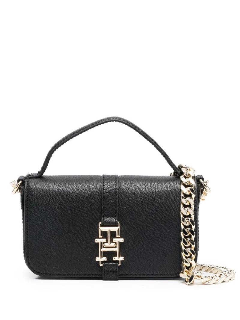 Tommy Hilfiger logo-plaque chain-link crossbody bag - Black von Tommy Hilfiger