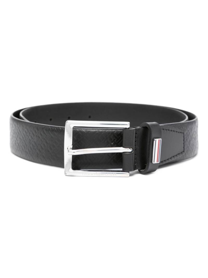 Tommy Hilfiger logo-plaque leather belt - Black von Tommy Hilfiger