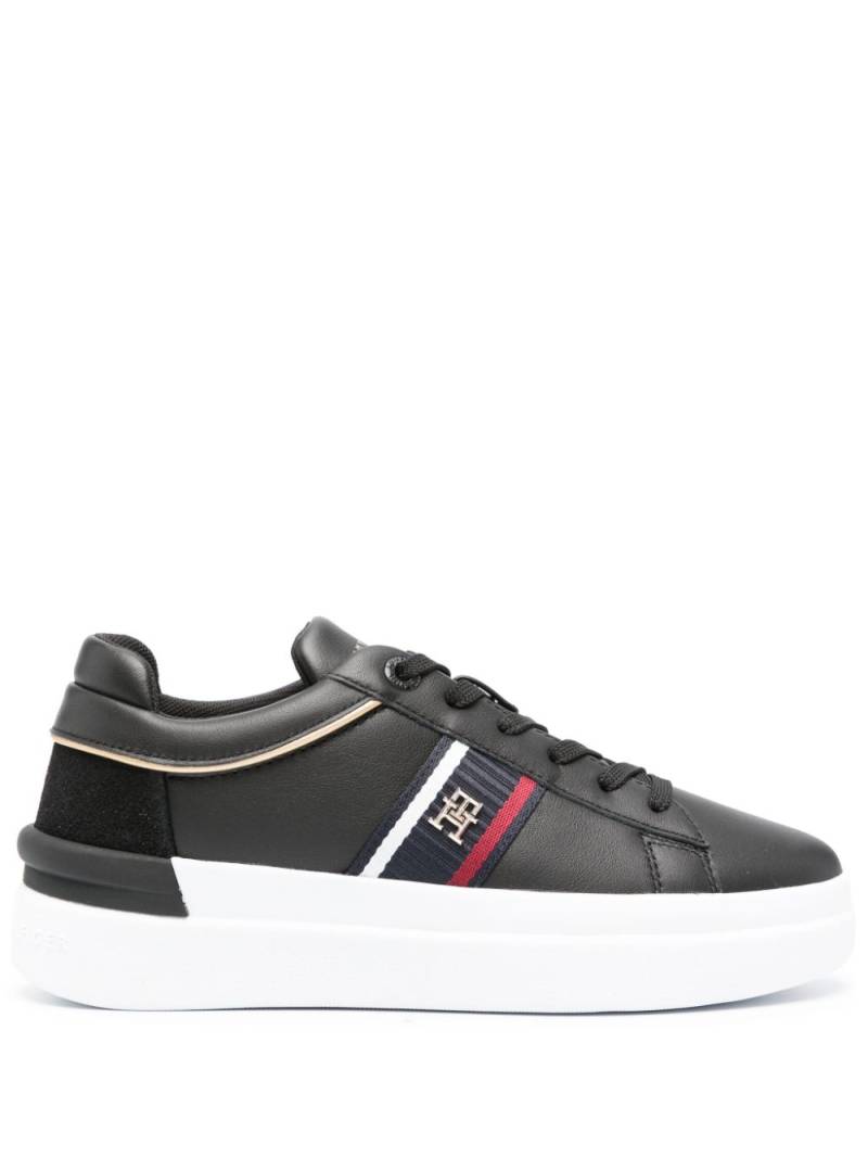 Tommy Hilfiger logo-plaque low-top sneakers - Black von Tommy Hilfiger