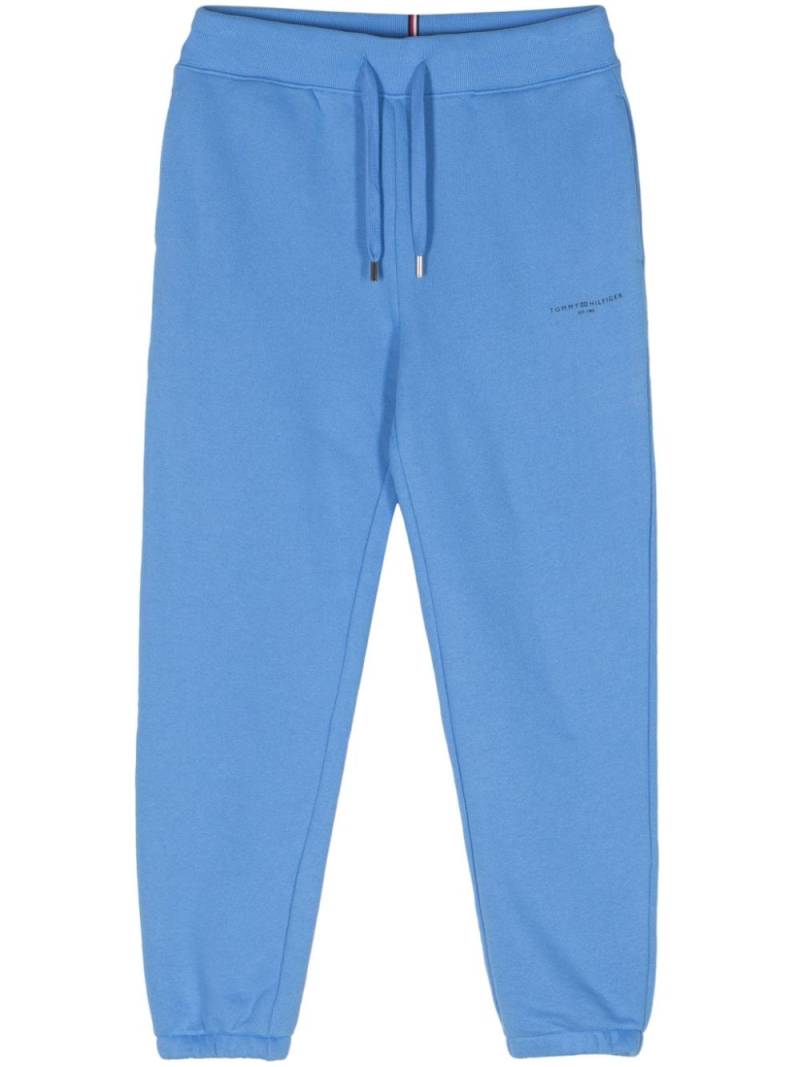 Tommy Hilfiger logo-print drawstring track pants - Blue von Tommy Hilfiger