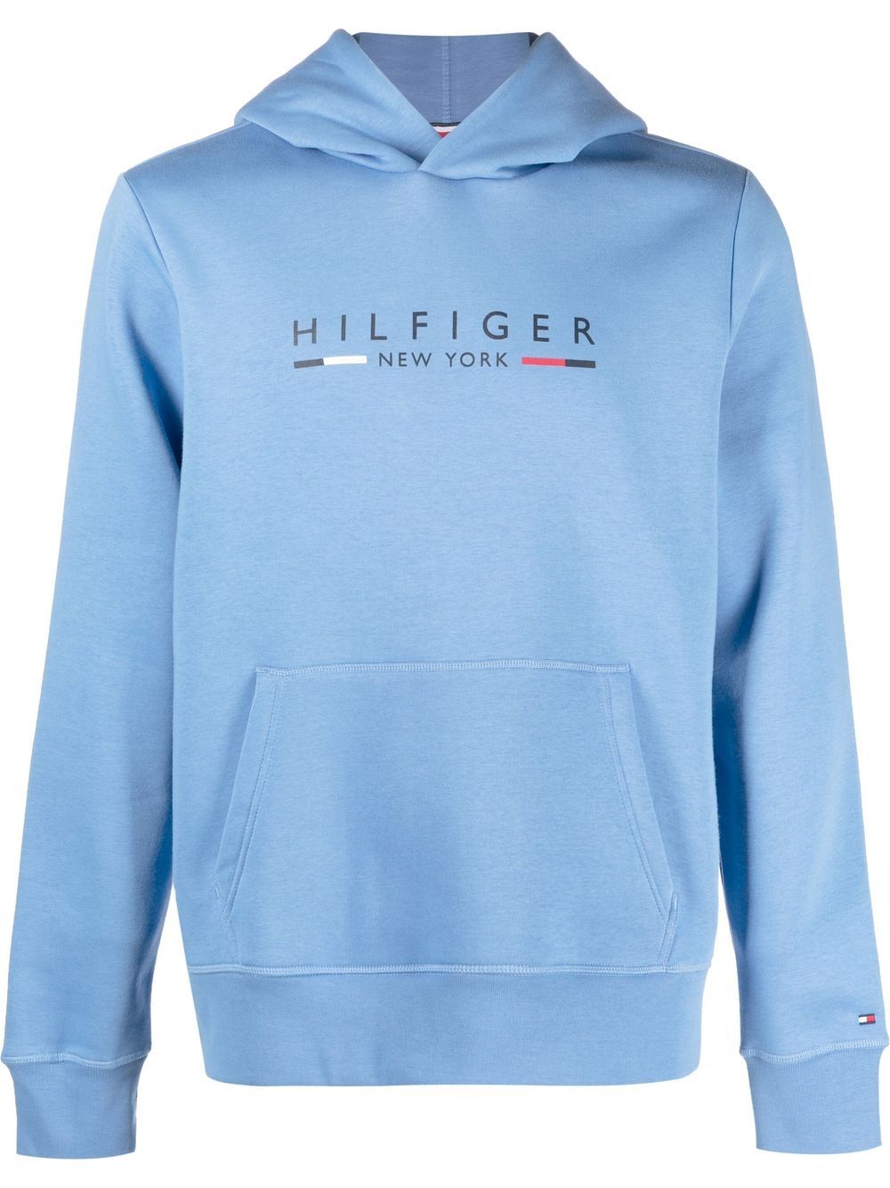 Tommy Hilfiger logo-print hoodie - Blue von Tommy Hilfiger