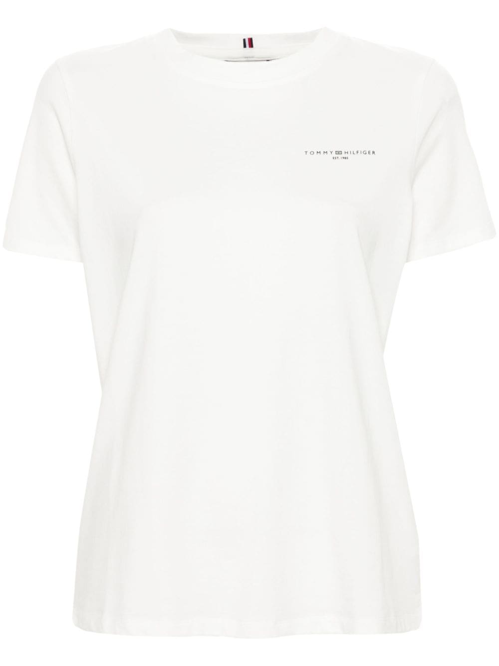 Tommy Hilfiger logo-print organic-cotton T-shirt - White von Tommy Hilfiger