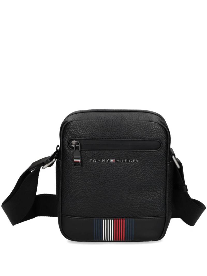 Tommy Hilfiger logo-stamp messenger bag - Black von Tommy Hilfiger