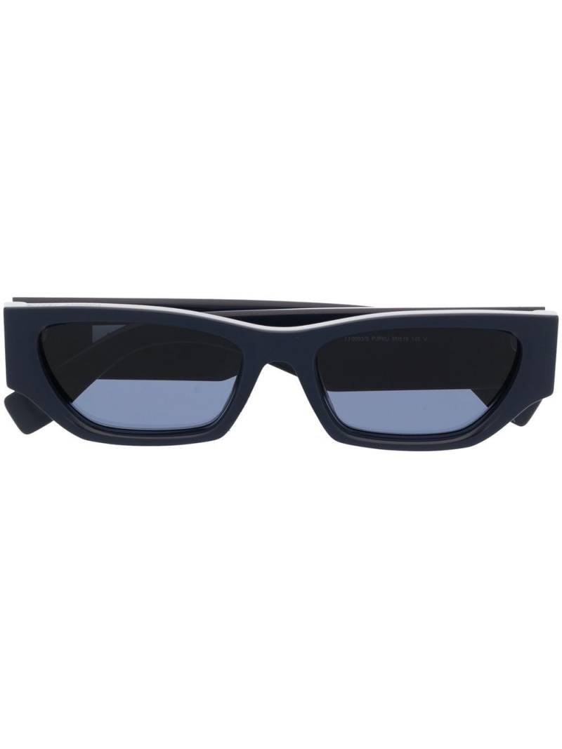 Tommy Hilfiger number-detail rectangle-frame sunglasses - Blue von Tommy Hilfiger