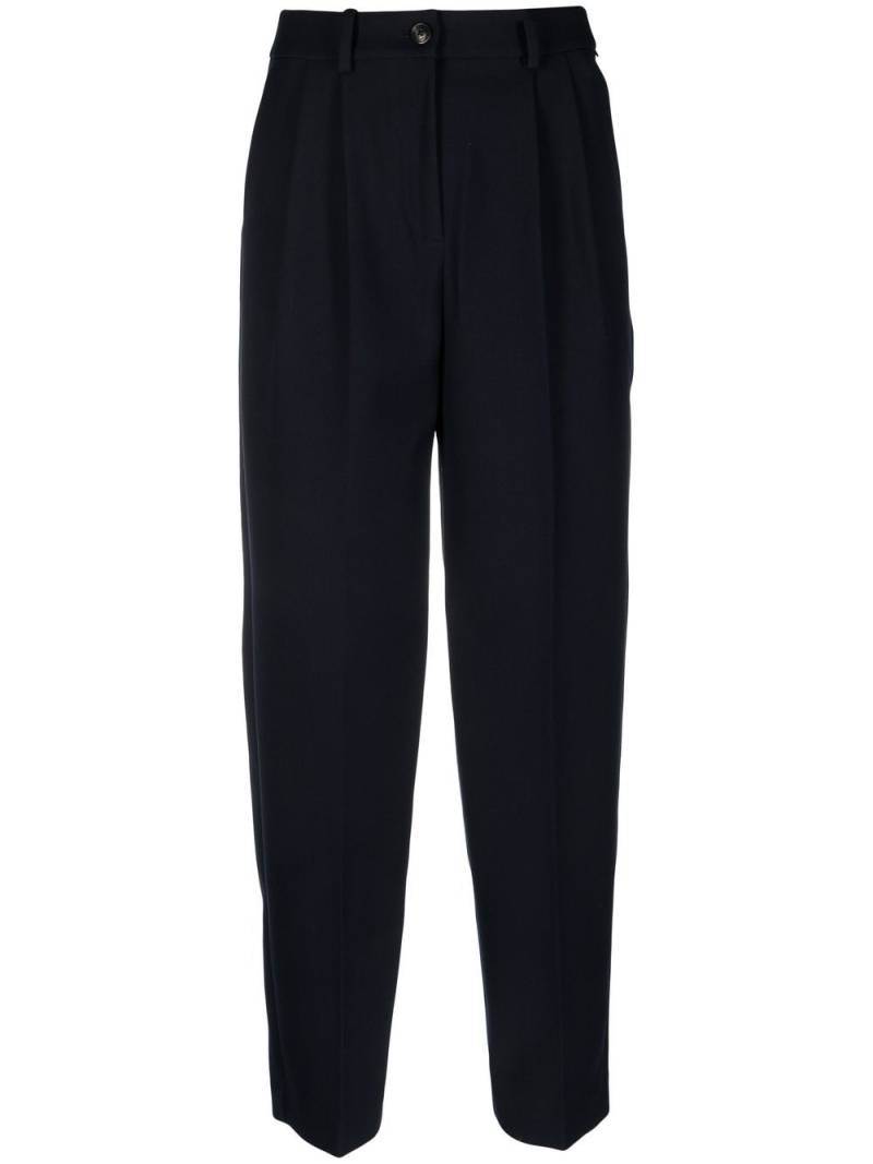 Tommy Hilfiger pleated tapered wide-leg trousers - Blue von Tommy Hilfiger