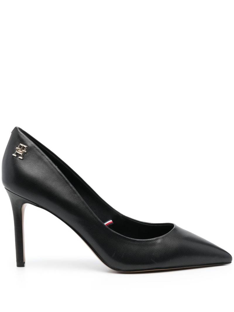 Tommy Hilfiger pointed-toe leather pumps - Black von Tommy Hilfiger