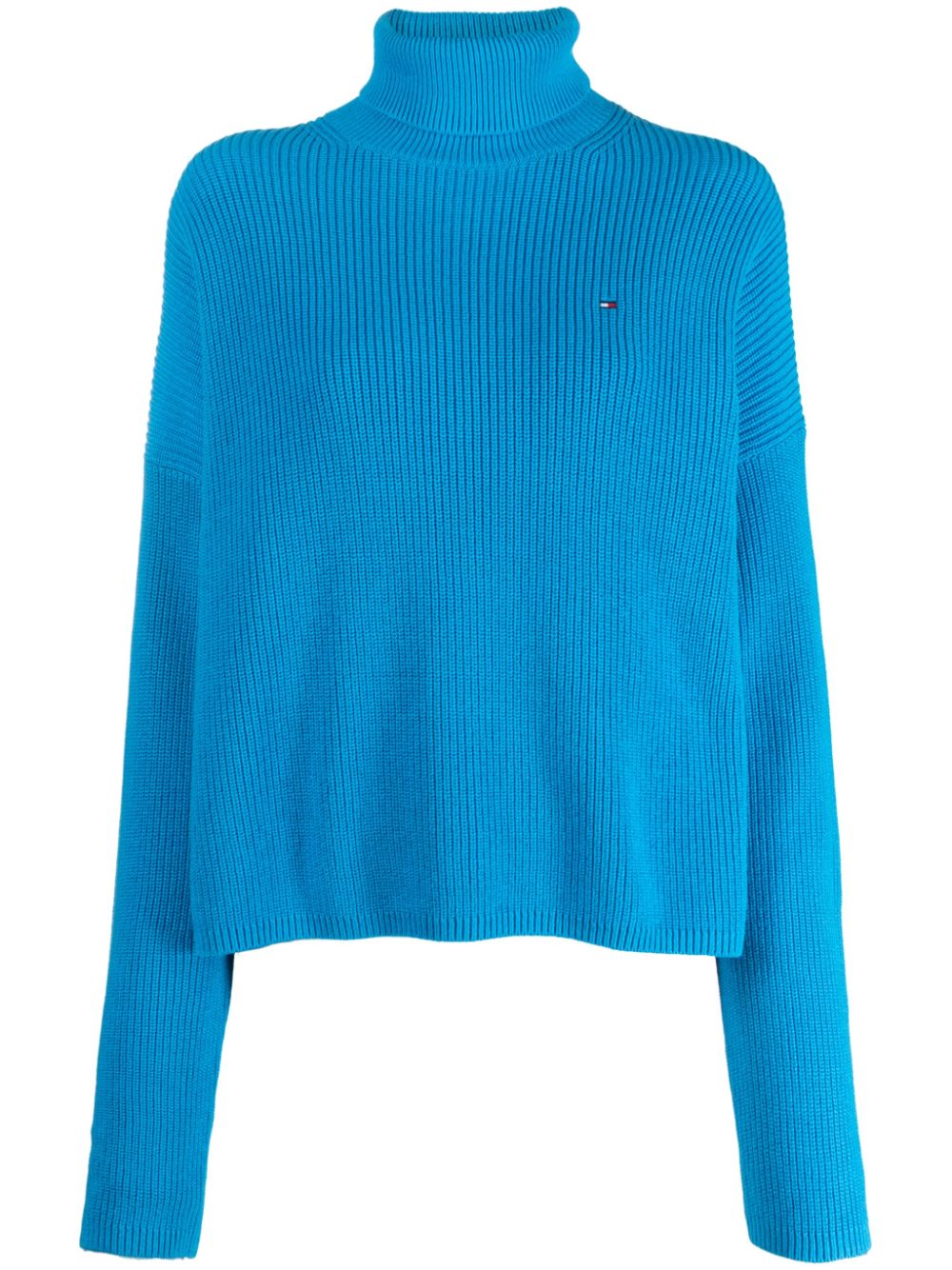 Tommy Hilfiger roll-neck cotton jumper - Blue von Tommy Hilfiger