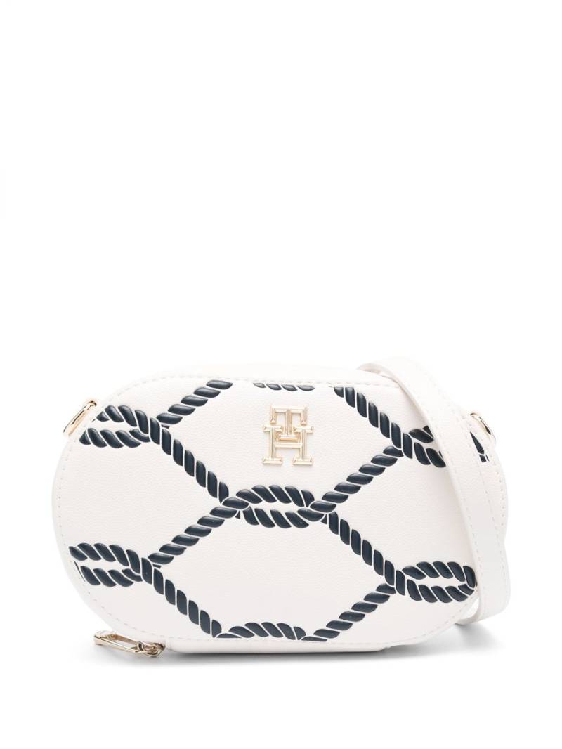 Tommy Hilfiger rope-print crossbody bag - Neutrals von Tommy Hilfiger