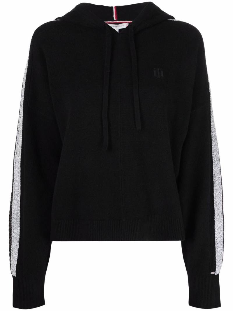 Tommy Hilfiger side-striped hoodie - Black von Tommy Hilfiger