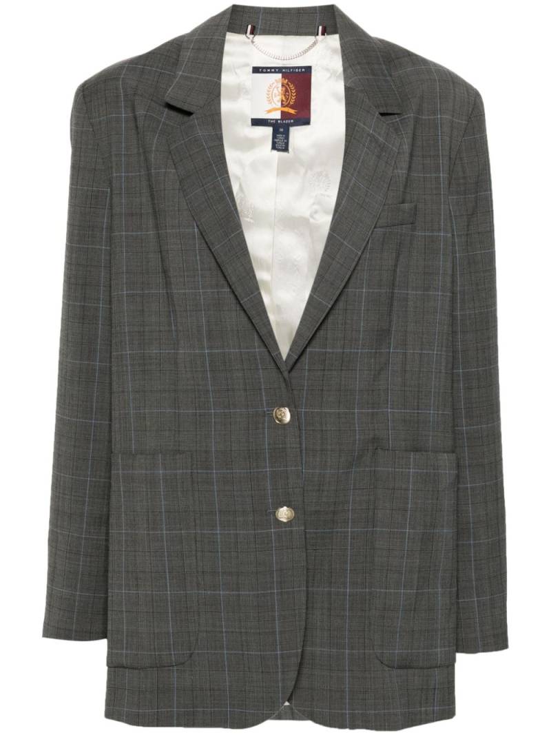 Tommy Hilfiger single-breasted checked blazer - Grey von Tommy Hilfiger