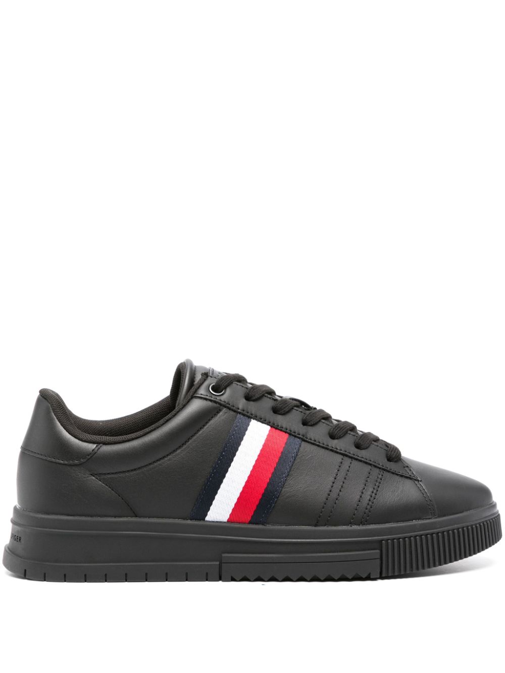 Tommy Hilfiger stripe-detail lace-up sneakers - Black von Tommy Hilfiger