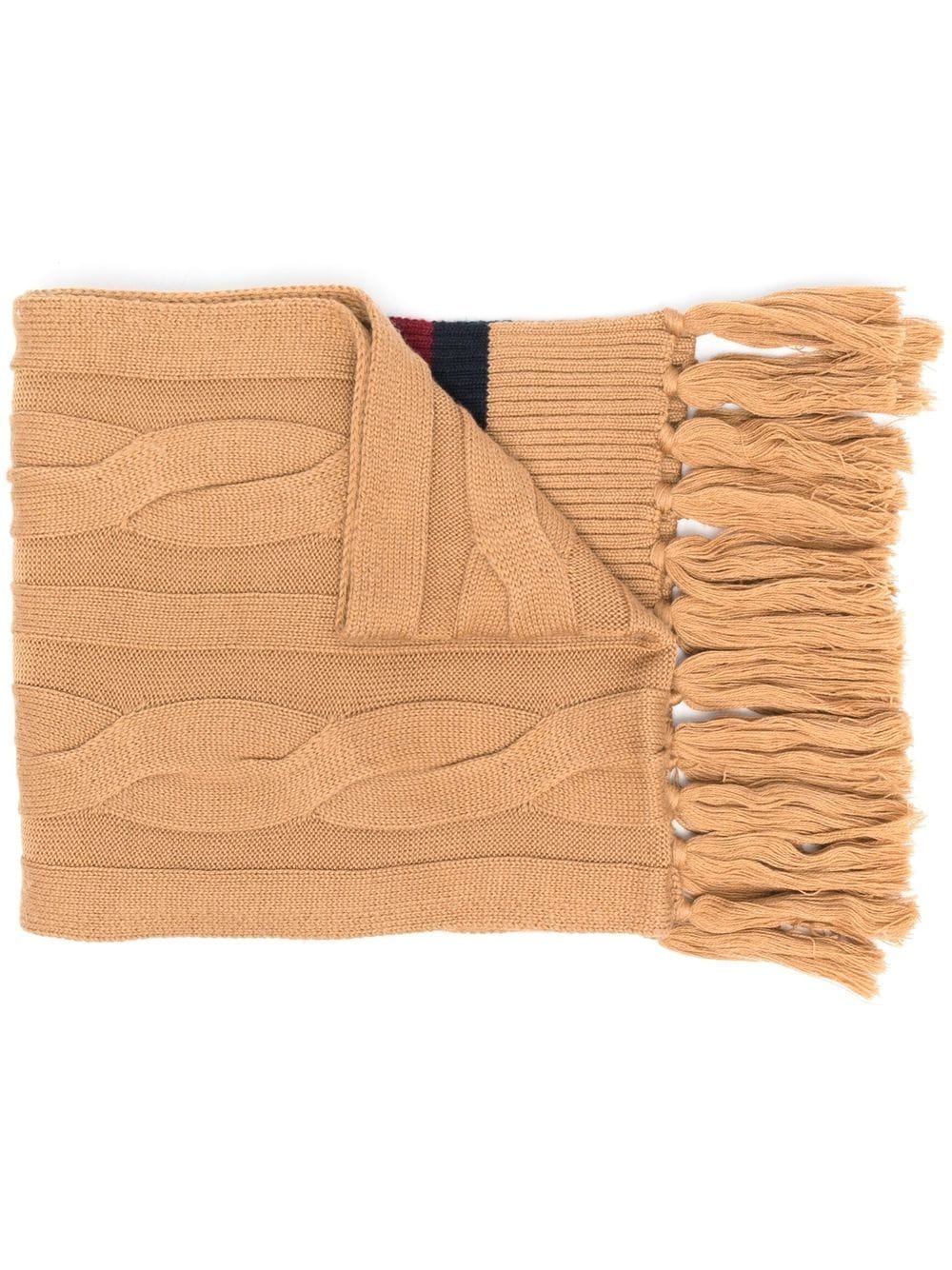 Tommy Hilfiger striped cable-knit scarf - Neutrals von Tommy Hilfiger