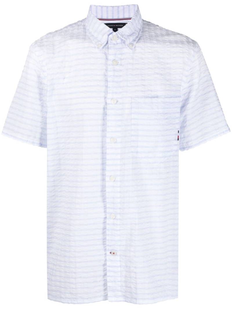 Tommy Hilfiger textured short-sleeve shirt - White von Tommy Hilfiger