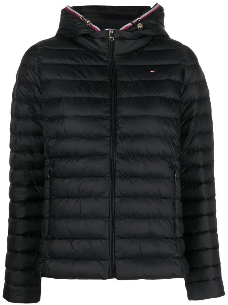 Tommy Hilfiger zipped hooded padded jacket - Black von Tommy Hilfiger