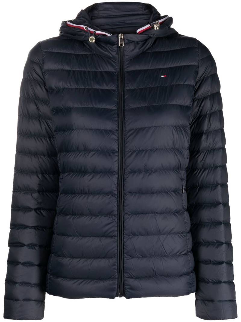 Tommy Hilfiger zipped hooded padded jacket - Blue von Tommy Hilfiger