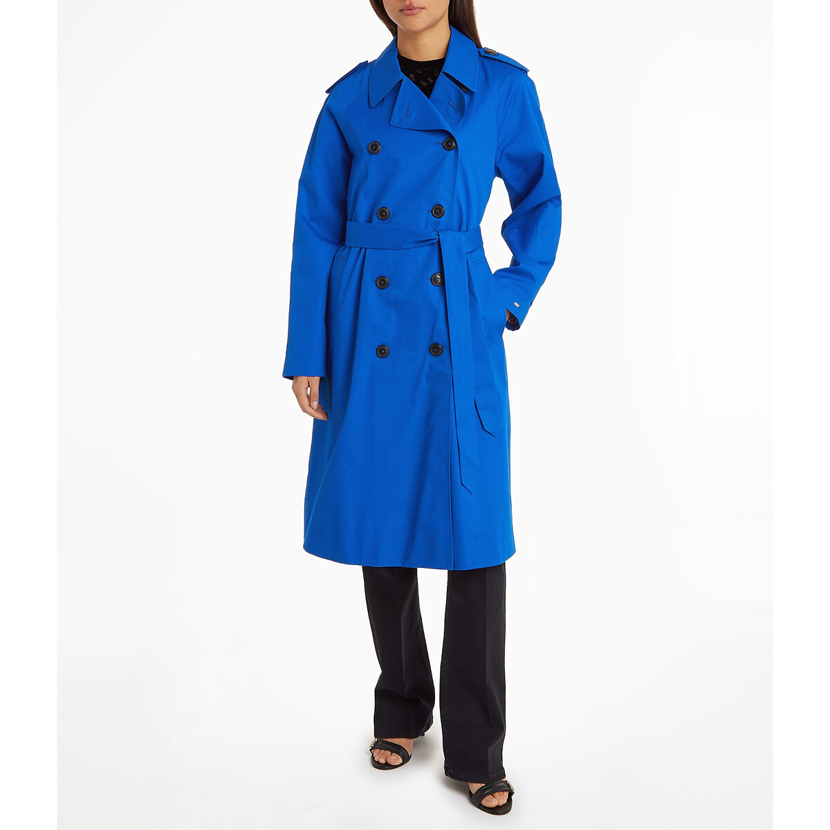 Trenchcoat mit Bindegürtel, zweireihiger Knopfverschluss von Tommy Hilfiger