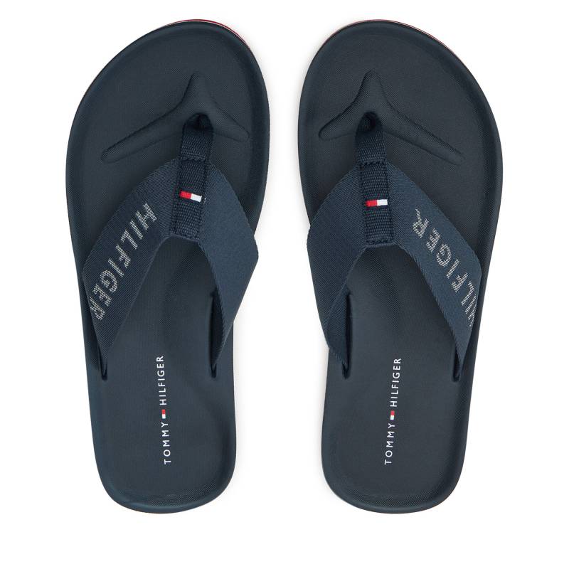 Zehentrenner Tommy Hilfiger Comfort Hilfiger Beach Sandal FM0FM05341 Dunkelblau von Tommy Hilfiger