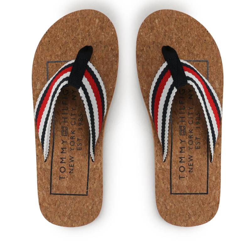 Zehentrenner Tommy Hilfiger Cork Beach Sandal FM0FM04475 Bunt von Tommy Hilfiger