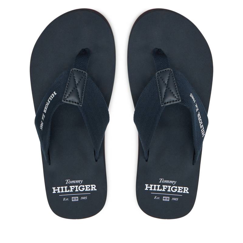 Zehentrenner Tommy Hilfiger Hilfiger 85 Beach Sandal FM0FM05339 Dunkelblau von Tommy Hilfiger