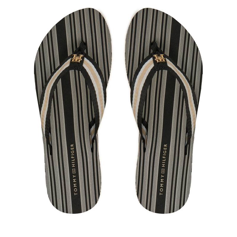 Zehentrenner Tommy Hilfiger Im Th Print Beach Sandal FW0FW08370 Schwarz von Tommy Hilfiger