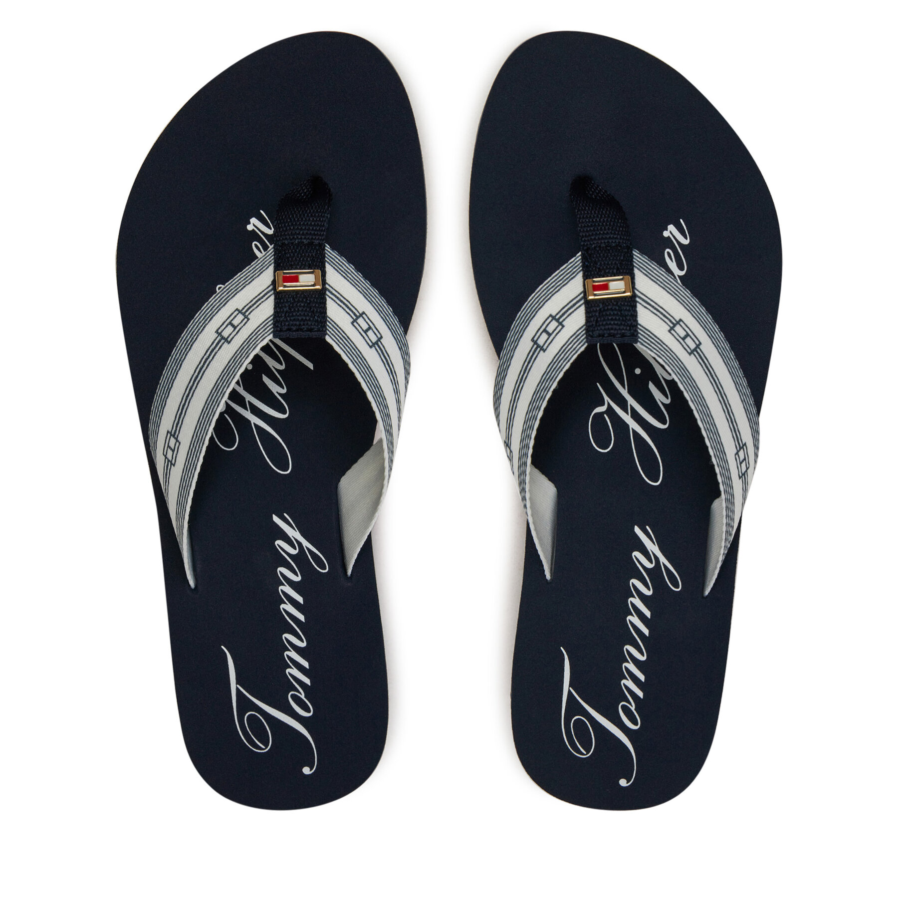 Zehentrenner Tommy Hilfiger Im Th Signature Beach Sandal FW0FW08369 Dunkelblau von Tommy Hilfiger