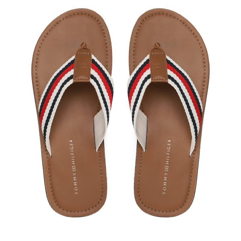 Zehentrenner Tommy Hilfiger Leather Beach Sandal FM0FM04548 Bunt von Tommy Hilfiger