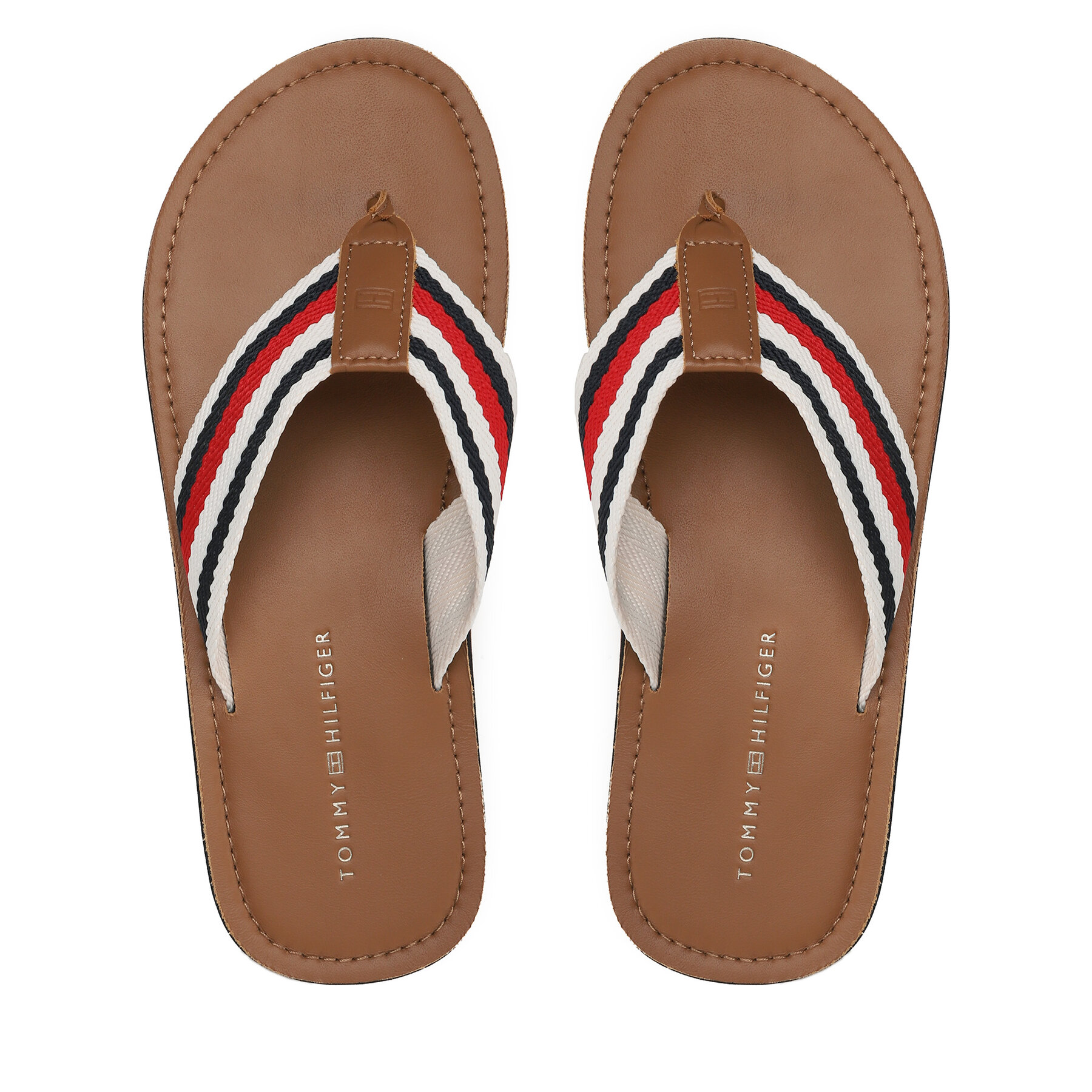 Zehentrenner Tommy Hilfiger Leather Beach Sandal FM0FM04548 Bunt von Tommy Hilfiger